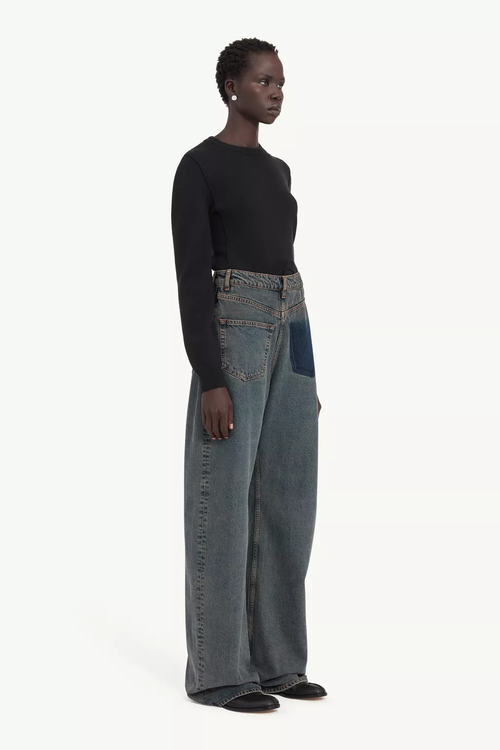 Gray Back-to-back jeans | MM6 Official