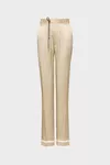 Pink beige - Satin Drawstring Trousers