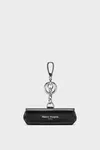 Black - Leather lipstick holder charm