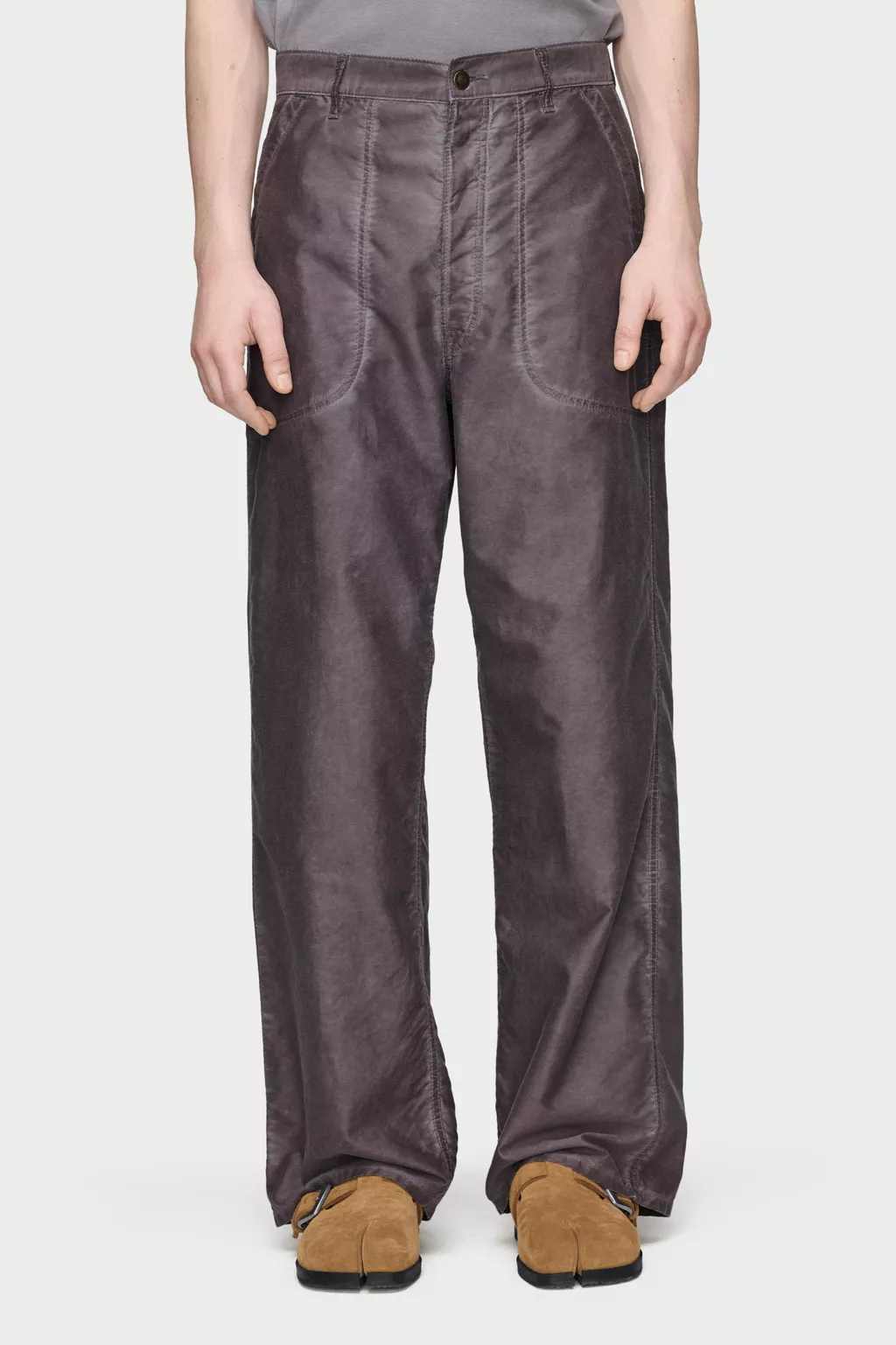Plum Double-Dyed Workwear Trousers | Maison Margiela Official