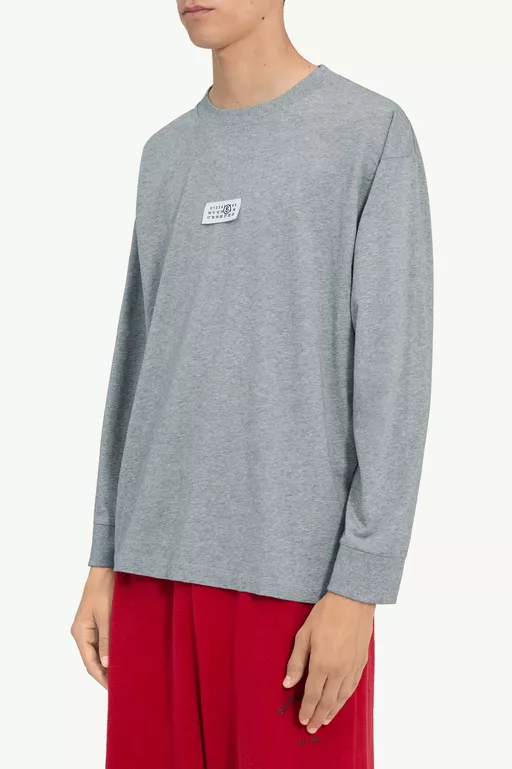 Cotton jersey long-sleeve top - Tops