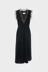 Black - Silk midi dress