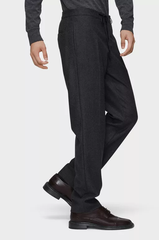 Drawstring wool trousers - Pants