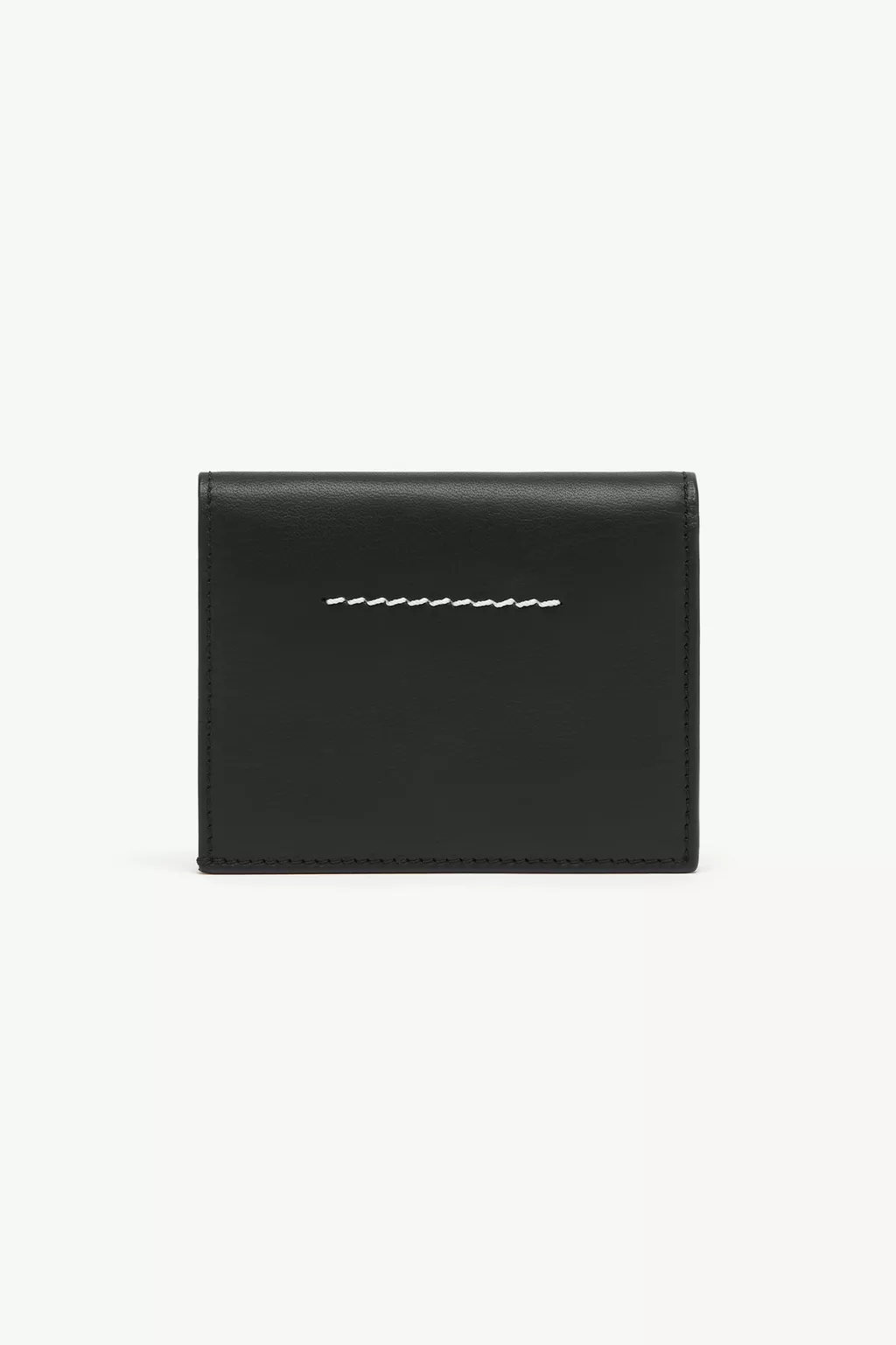 Black Leather wallet | MM6 Official