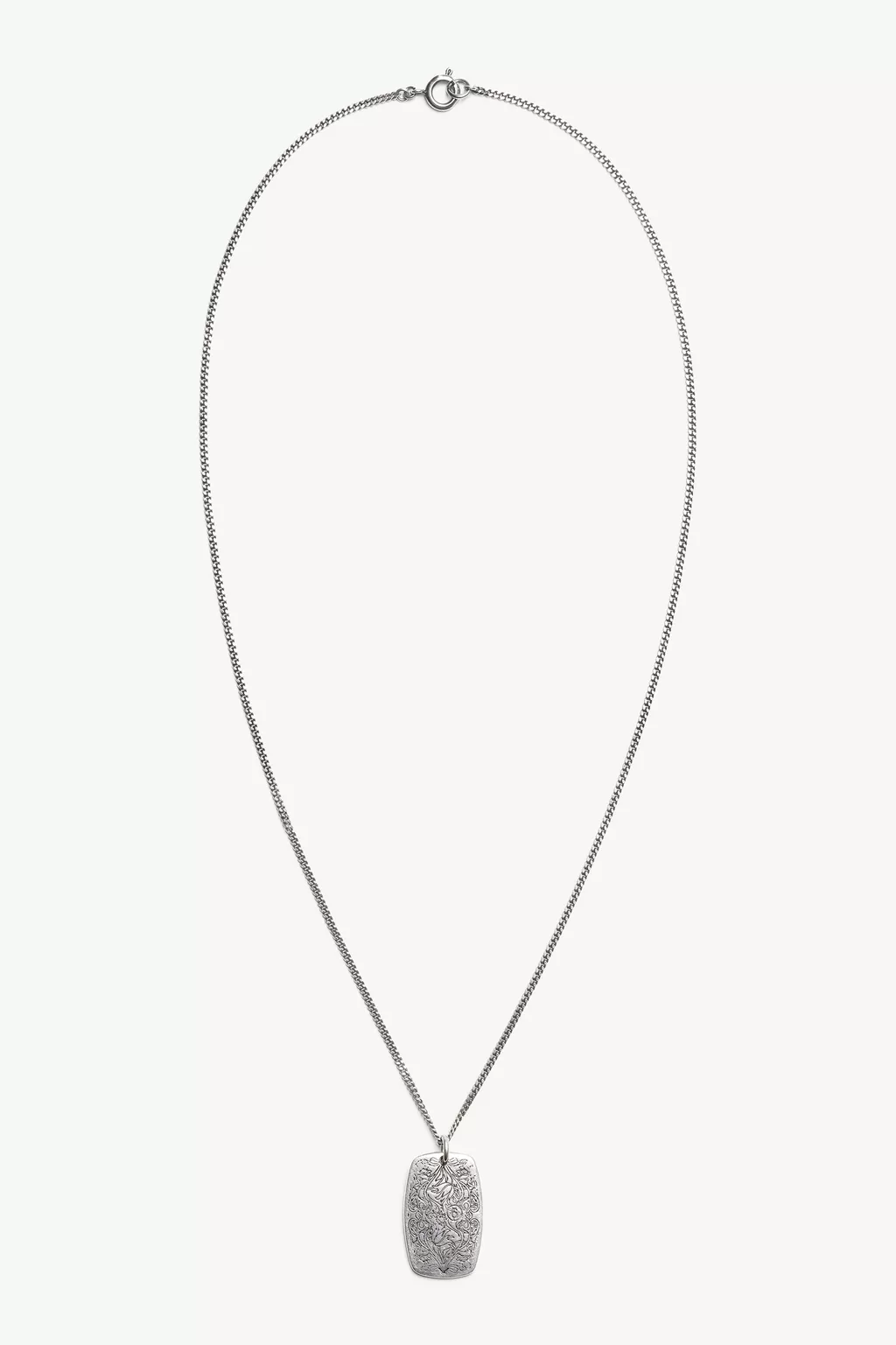 Engraved floral pendant necklace | MM6 Official