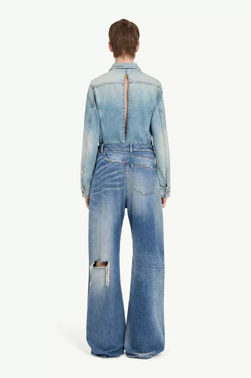 Twist wide leg jeans - Denim