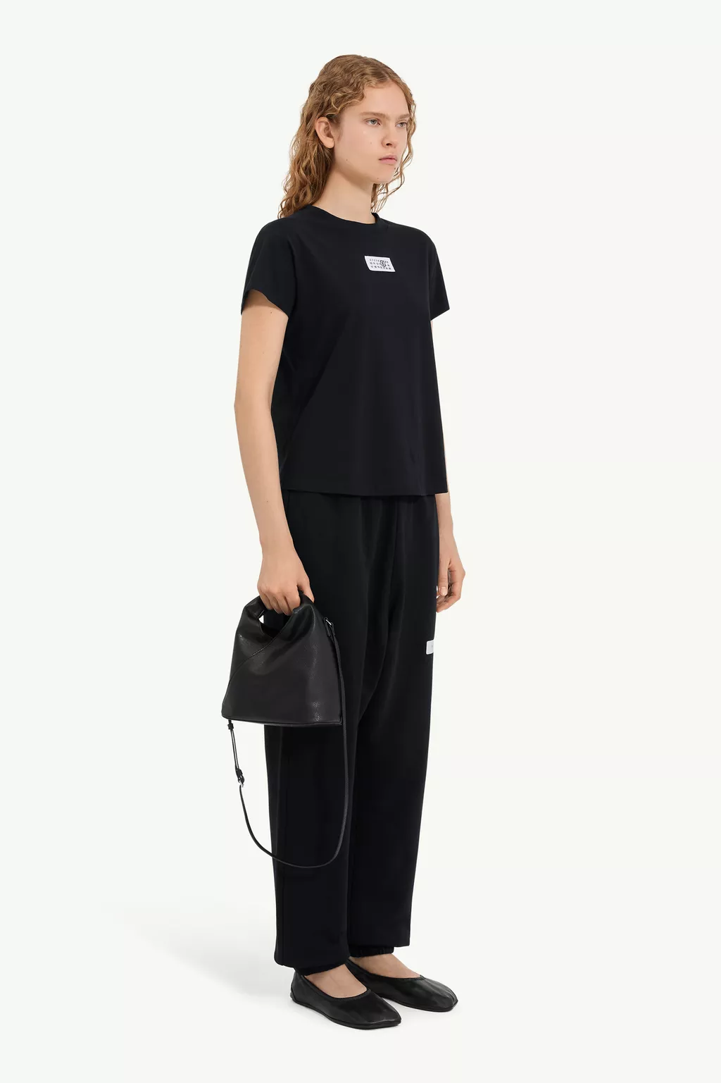 Black Numeric cotton T-shirt | MM6 Official