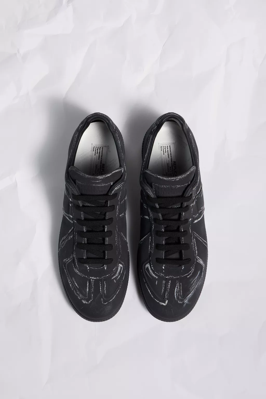 Black and White Replica Sneakers Blackboard | Maison Margiela Official