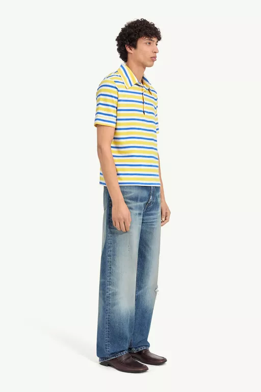 Striped Jersey Polo Shirt - Polos