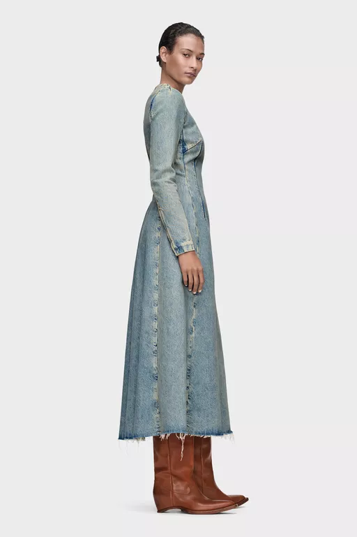 Denim Midi Dress - Midi Dress