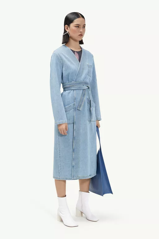 Collarless trench coat - Raincoats