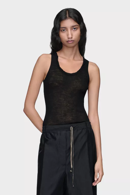 Twisted Knit Tank Top - Short-sleeved Top
