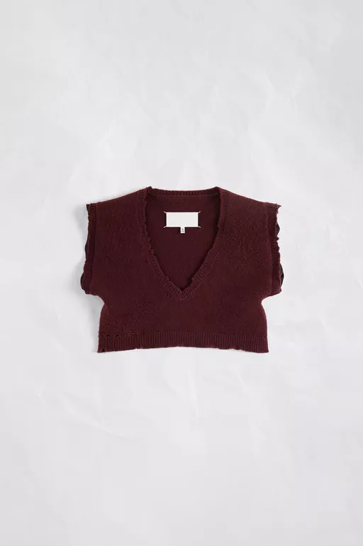 Lived-In Raw-Edge Knit Vest - Waistcoats