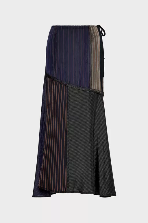 Patchwork Long Skirt - Long skirts