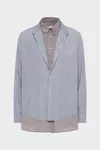 Marrone - Camicia in cotone a doppio strato