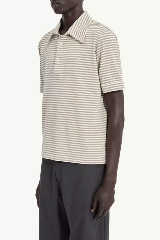 Striped Jersey Polo Shirt - Polos
