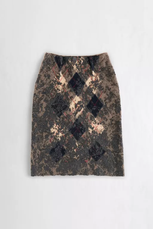 Knit Virgin Wool Pencil Skirt - Midi Skirts
