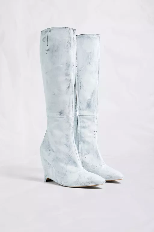 Heel-less Knee Boots Bianchetto - Boots