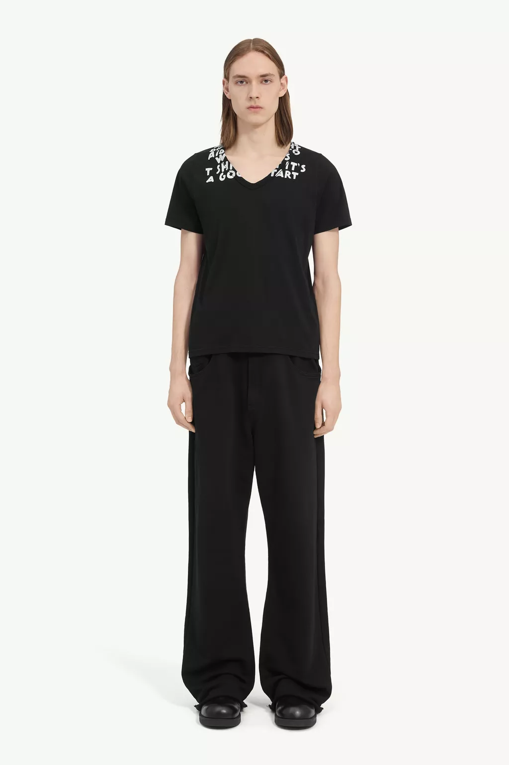 Black SIDA print T-shirt | MM6 Official
