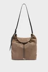 Vison and black - Drawstring Hobo Small
