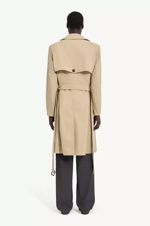 Double-Breasted Belted Trench Coat - Raincoats
