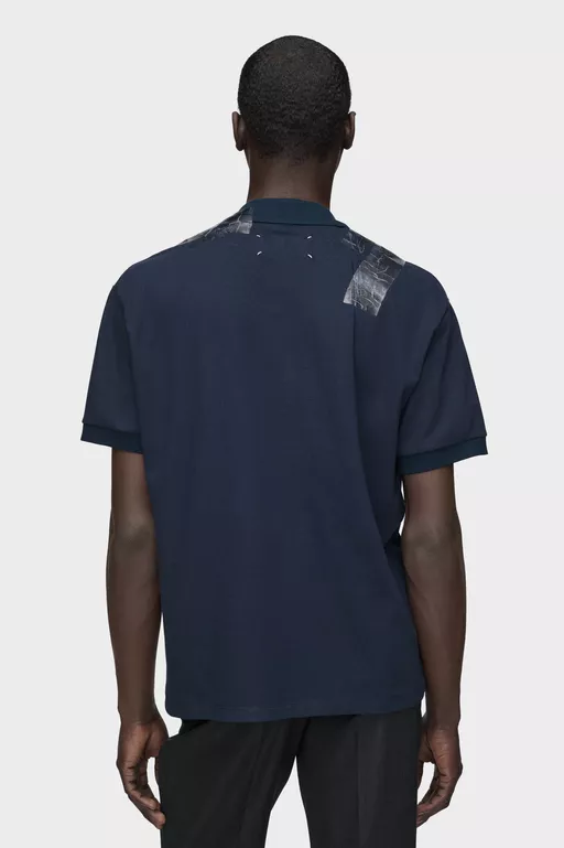 T-shirt &agrave; col en V Taped - Polos