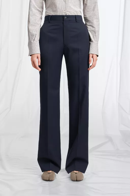 Pleated Wool Tailored Trousers - Pants