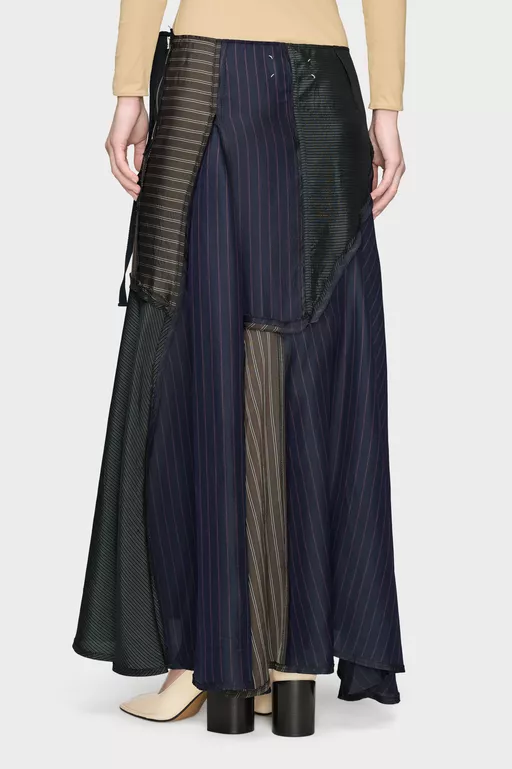 Patchwork Long Skirt - Long skirts