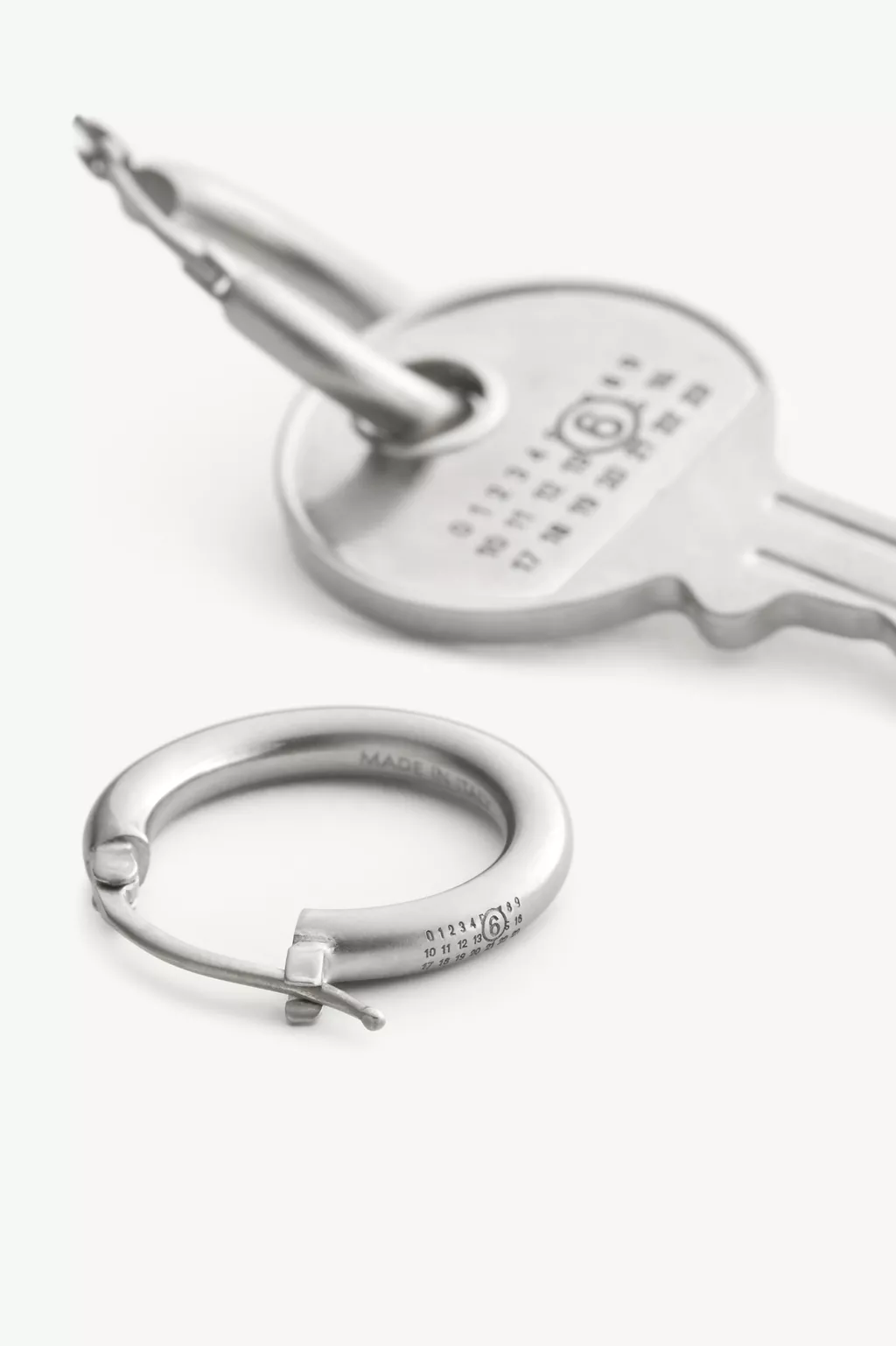 Gray Key earrings | MM6 Official