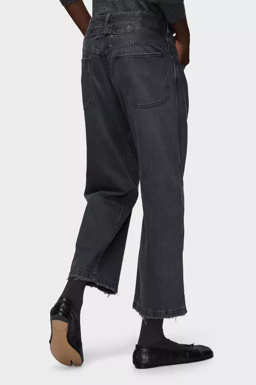 Straight-leg cropped jeans - Denim