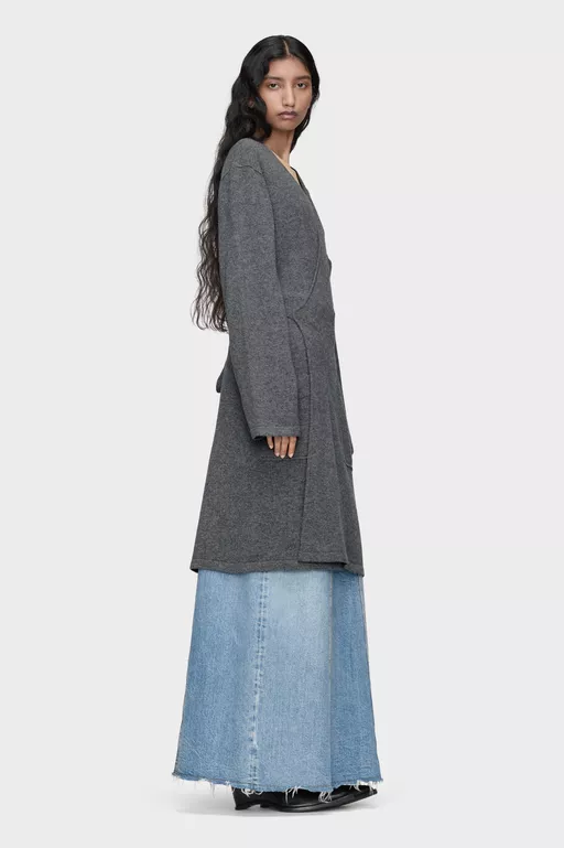 Wool Wrap Cardigan - Cardigan