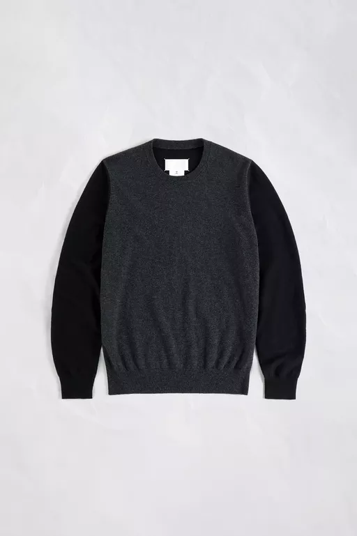 Two-Tone Wool Crewneck - Knitwear