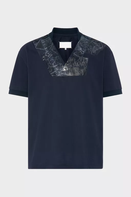 T-shirt &agrave; col en V Taped - Polos