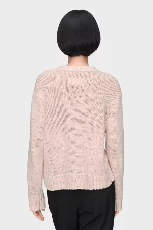 Gardening hemp knit cardigan - Cardigan