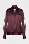 Bordeaux - Satin Bomber Jacket