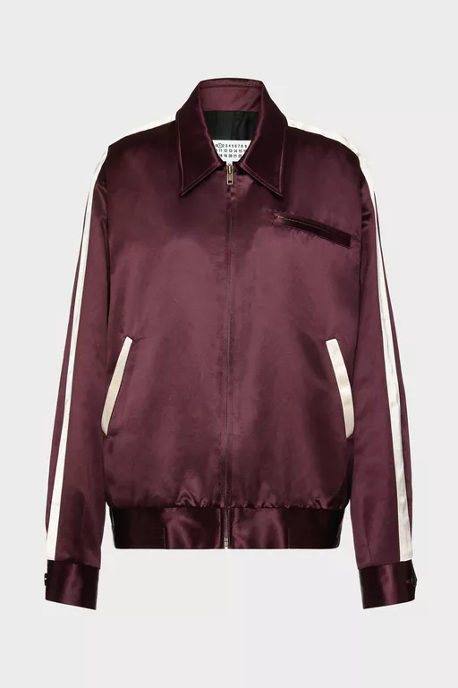 Satin Bomber Jacket - Jackets