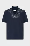 ネイビー - テープド VネックTシャツ