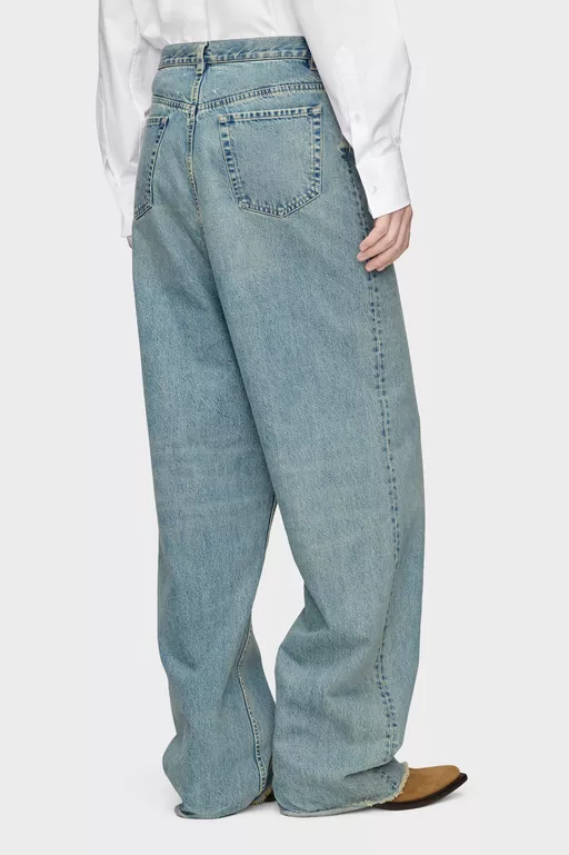 Dropped-Rise Denim Jeans - Denim