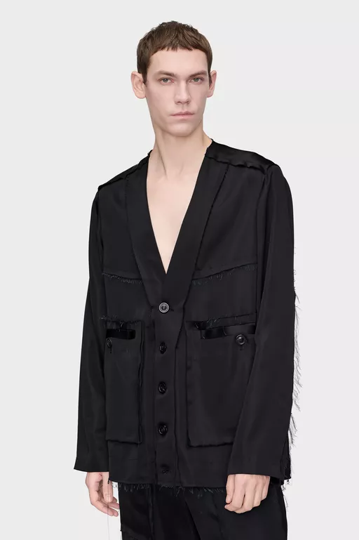 Patchwork Satin Jacket - Jackets