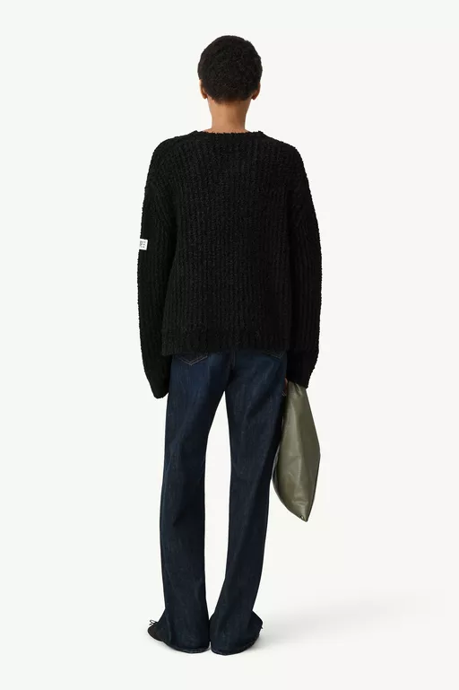 Textured knit crew neck jumper - Knitwear