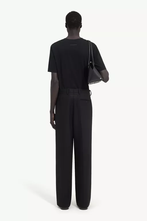 Soft flannel pleated trousers - Pants
