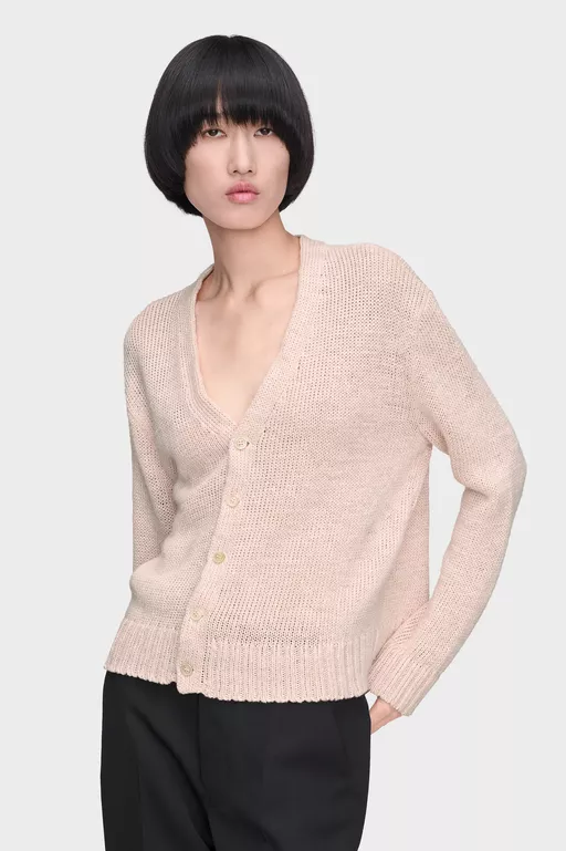 Gardening hemp knit cardigan - Cardigan