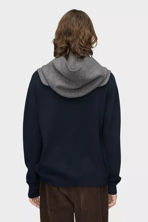 チェックウール クロップドベスト - スカーフ