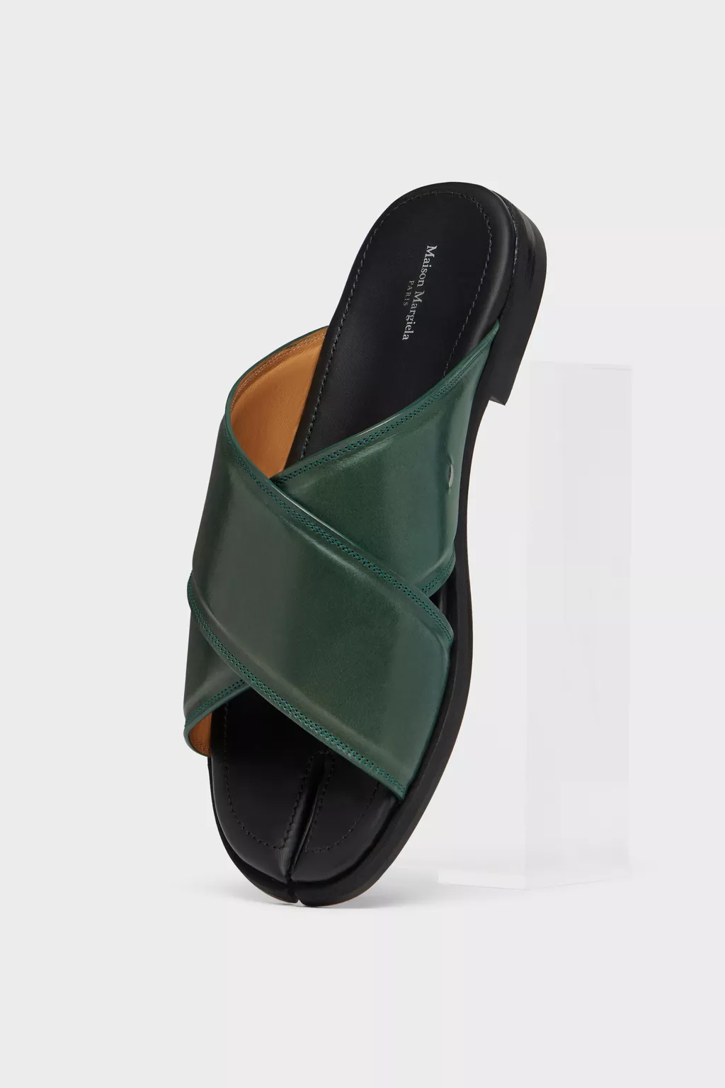 Green Tabi Numbers Crossed Sandal | Maison Margiela Official