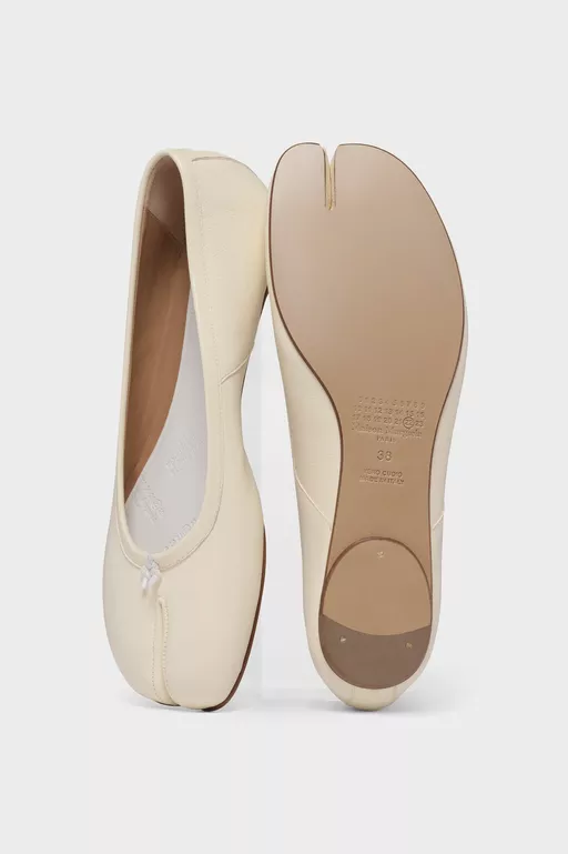 Ballerines Tabi Blanc - Puret&eacute; Intemporelle - Ballerines