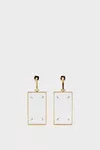 Yellow Gold Plating Burattato - Orecchini a pendente Four Stitches