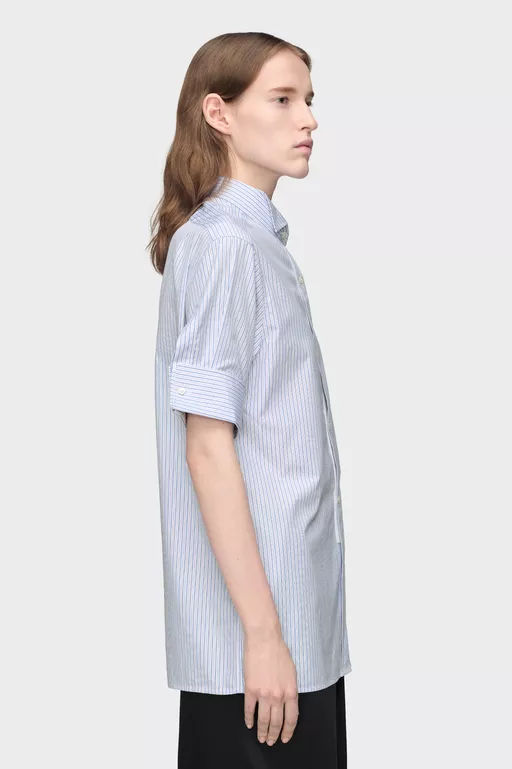 ストライプ コットン ショートスリーブシャツ - シャツ