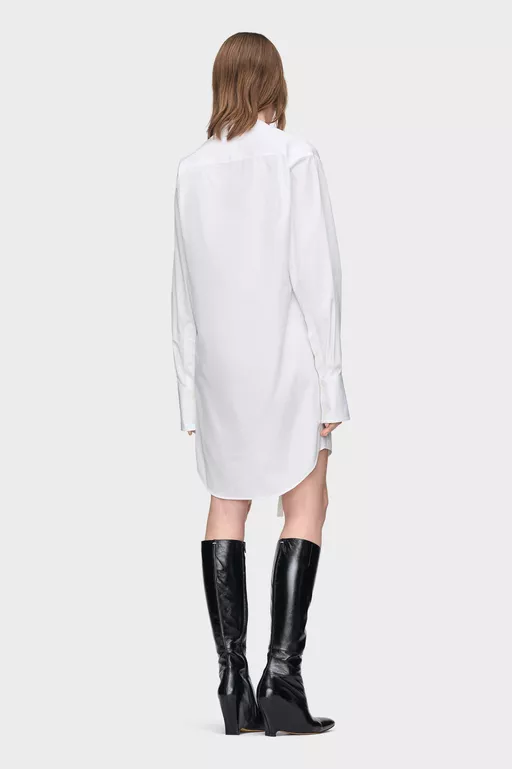 V-Neck Shirt Dress - Midi Dress