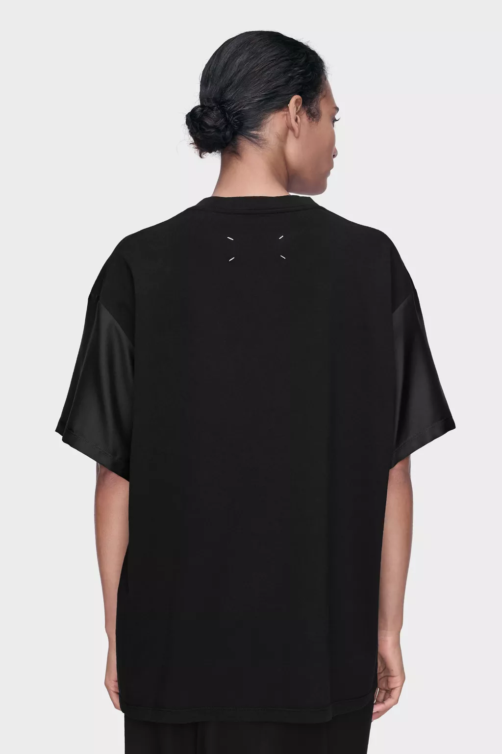 Black Flower Cotton-Silk T-Shirt | Maison Margiela Official