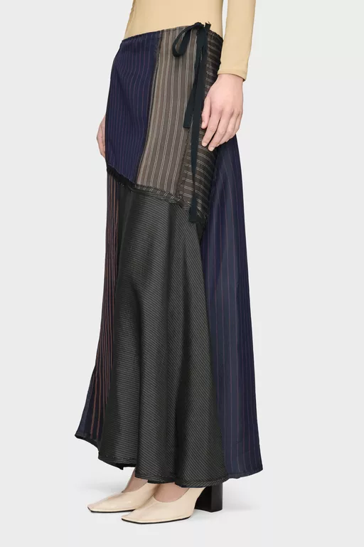 Patchwork Long Skirt - Long skirts